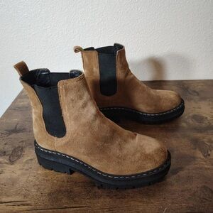 Marc Fisher Tan Suede Ankle Boots